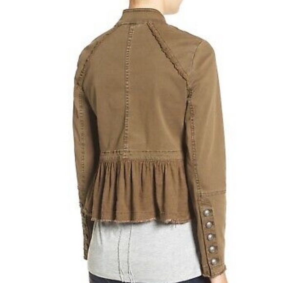 Free People Boho Military Peplum Jacket Size XSmall - Picture 2 of 11